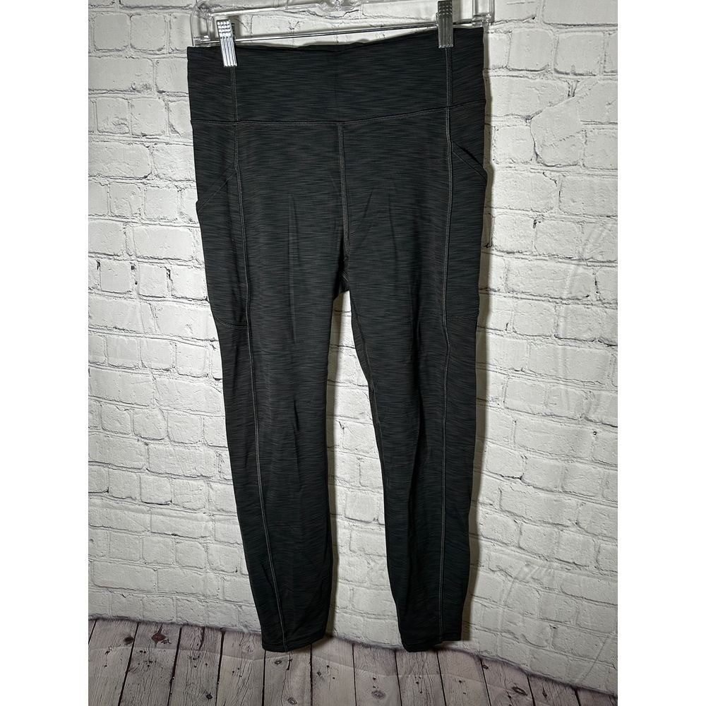 Lululemon Gray Space Dye High Rise Leggings with Pockets Size 8